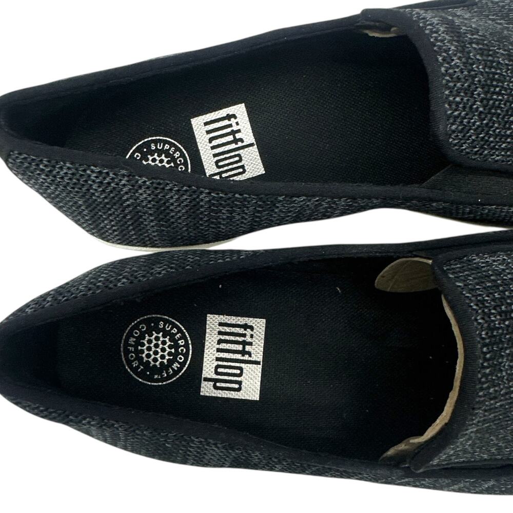 FitFlop Superskate Uberknit Loafers Sneakers Black Gray Women's size 8 - Picture 7 of 7